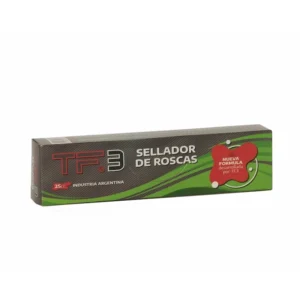 Sellador de Roscas TF3 que absorbe dilatación y sella conductos de agua fría y caliente.