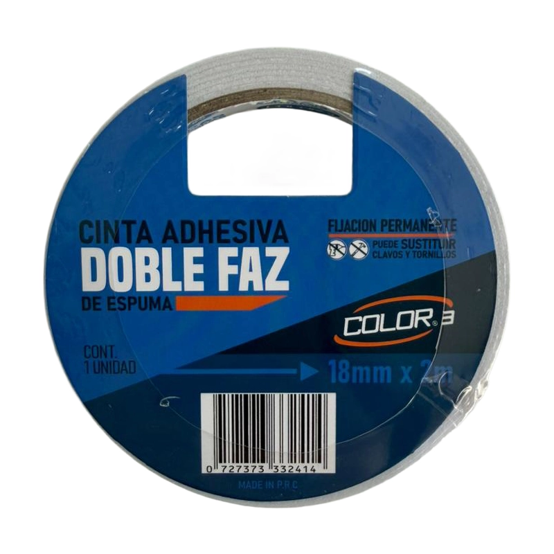 CINTA ADHESIVA DOBLE FAZ ESPUMA